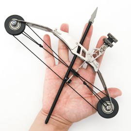 Mini Archery Bow Set Mini Compound Bow Mini Hunting Bow Metal Material Archery RH/LH for Hunting Shooting Practice Archery Fun Games (Style 3)
