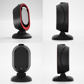 Fast 2D Hands-Free Barcode Scanner, USB Wired Desktop Barcode Reader 1D 2D PDF417 Data Matrix Bar QR Code Reader with Automatically Scanning for Retail Store Supermarket Mall Business