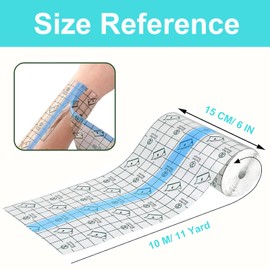 Tattoo Aftercare Waterproof Bandages 6" x11 Yard - Lyuxzad Waterproof Transparent Film Tattoo Cover Up Tape Tattoo Waterproof Bandage Transparent Adhesive Bandages Tattoo Wrap Tape Tattoo Supplies