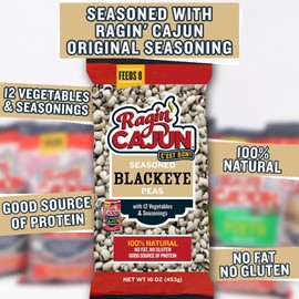 Seasoned Blackeye Beans 16 oz Ragin' Cajun (Pack of 6)