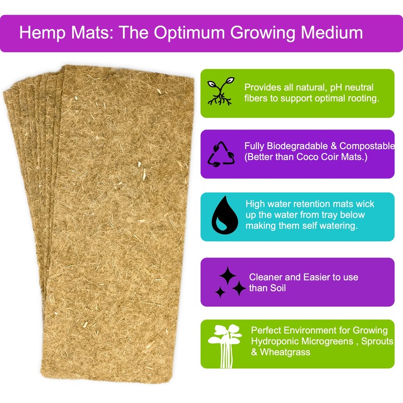 Microgreens Kit Refills with 9 Plant Mats & 9 Types