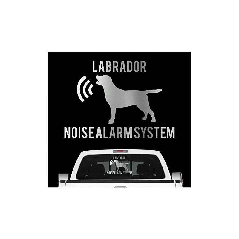 siviwonder Labrador Noise Alarm System Car Sticker Dog Foil Labby
