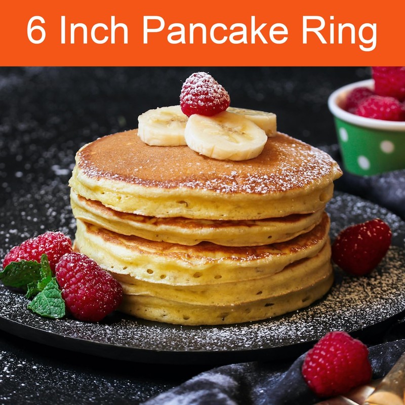 Stainless Steel Pancake Rings, 2 Packs 6 Inch Non-stick Omelette