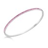 Tuscany Silver Pink Crystal Bangle
