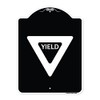 SignMission Designer Series Sign - Yield | Black & White
