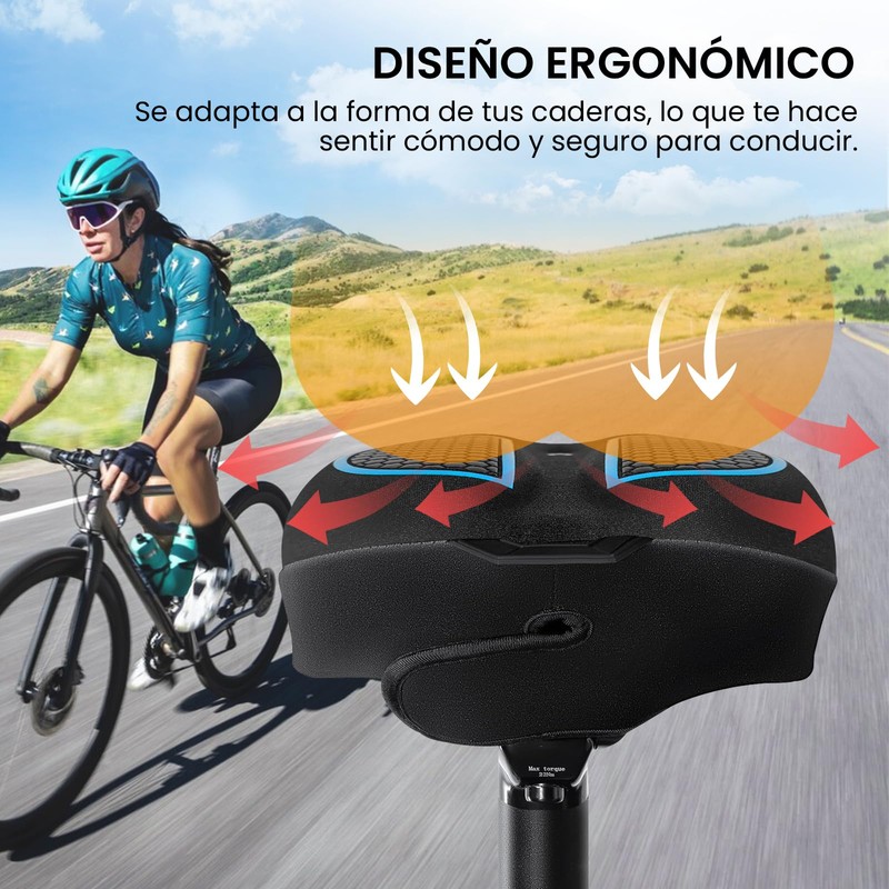 Funda de Asiento de Silicona Espesada para Bicicletas, Ajuste para