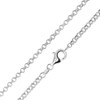 Materia #K76 Twin Anchor Chain 925 Silver Rhodium-Plated 2.3 mm