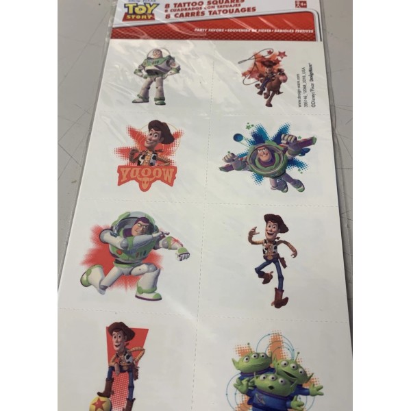 Designware Temporary Tattoo 8pcs Party Favor Tattoos Toy Story