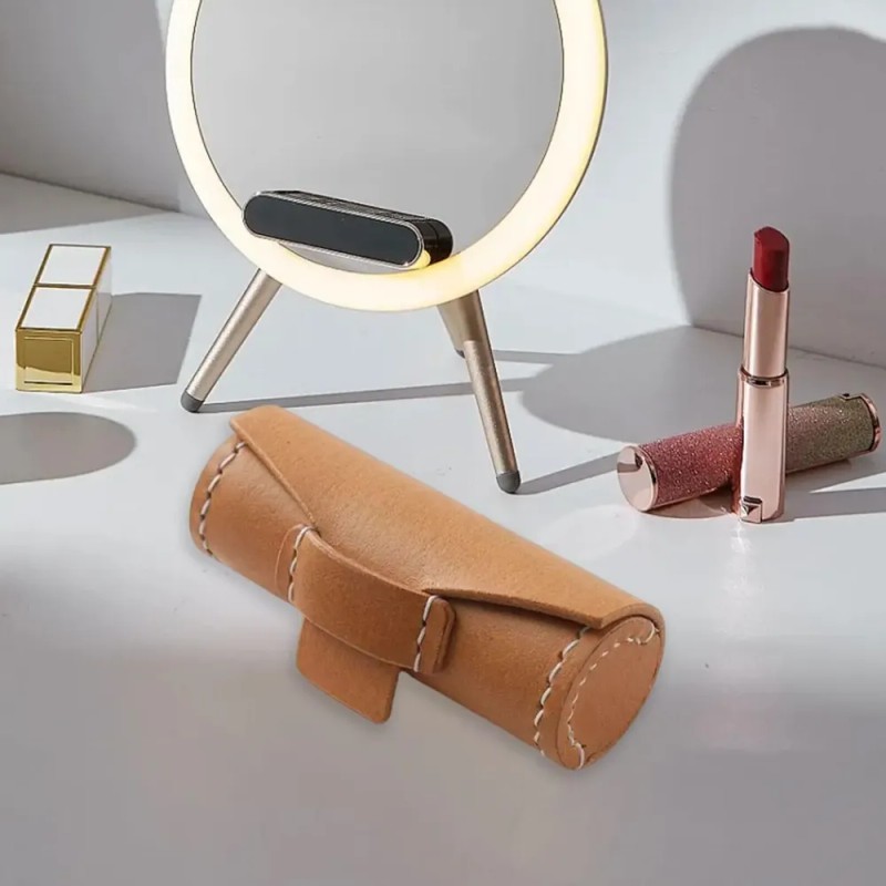 Mini Bolso Para Labial Porta Labiales Estuche De Marrón