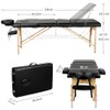 Yaheetech 3-Zone Massage Table, Portable Massage Bench, Height-Adjustable Massage Table