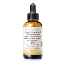 Nuvia Organics Castor Oil - USDA Certified Organic, Pure, Non-GMO; 1oz