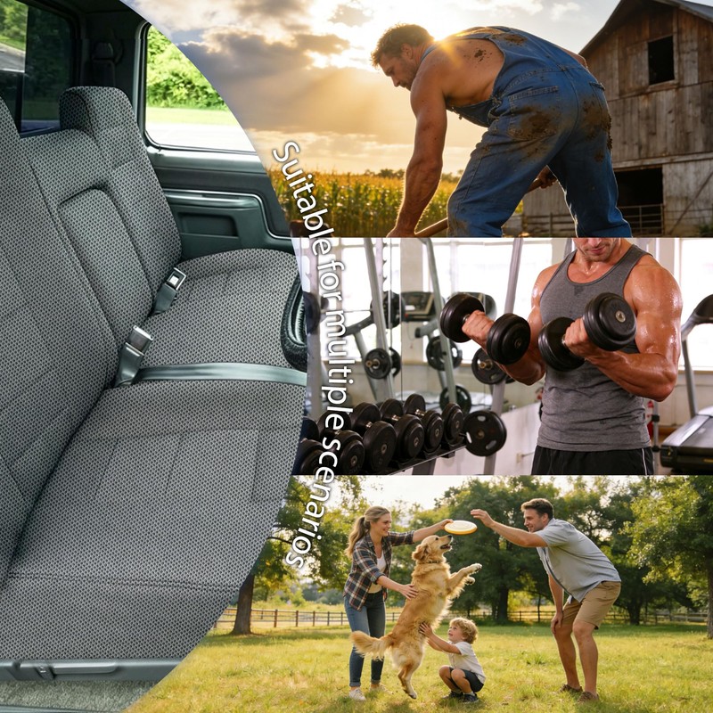 EDIETH Heavy-Duty Waterproof Bench Seat Covers for Ford F150 1987-1991