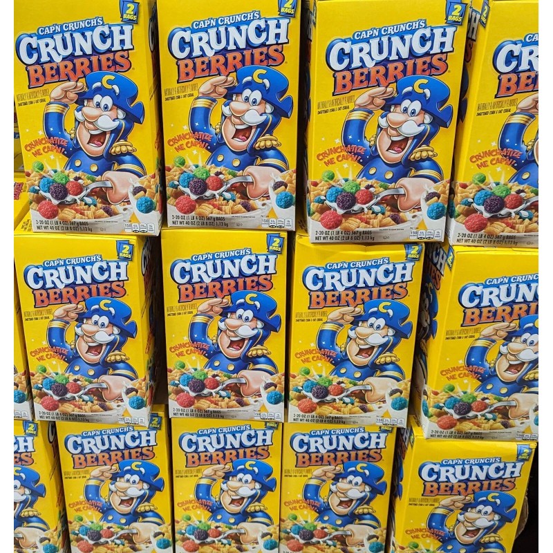 Cap'n Crunch 2 Bag Box Cap'n Crunch's Crunch Berries Cereal