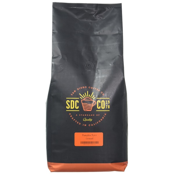 San Diego Coffee Pumpkin Spice, Medium Roast, Ground, 5-Pound Bag