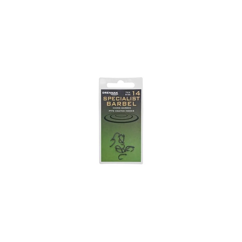 Drennan Super Specialist Barbel Hooks Size 8 - HEBB008