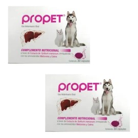 2 Propet Suplemento Para Perros/gatos Hepatoprotector 30 Cap