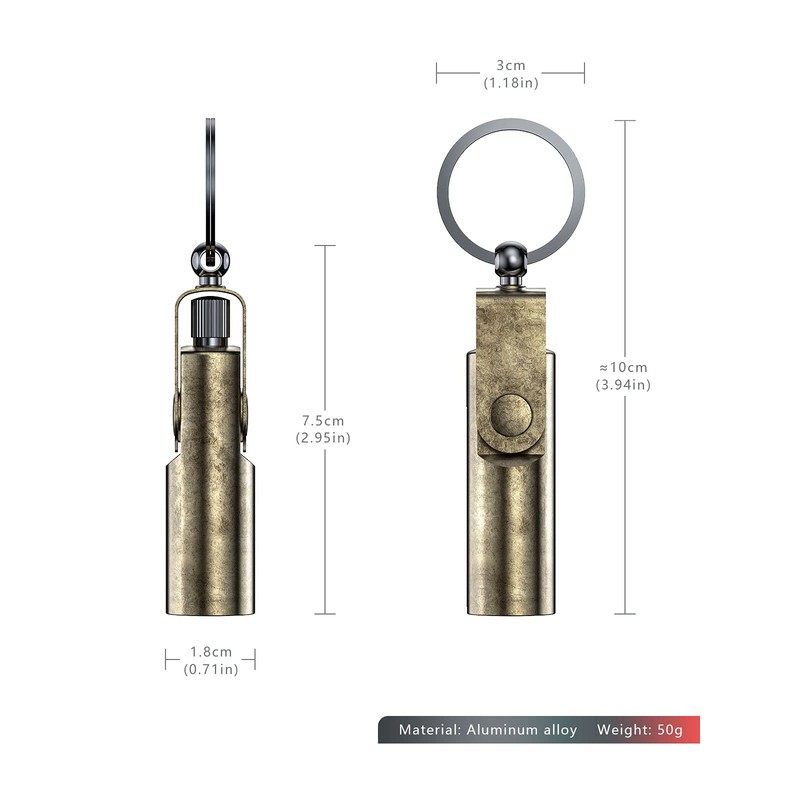 Permanent Match, Waterproof Forever Match Survival Fire Starter Keychain Lighter