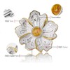 Lotus Fun S925 sterling silver stud earrings natural stone peony