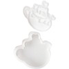 1Pc White Plastic Biscuit Mold Cat Shaped Cookie Embossing Moulds