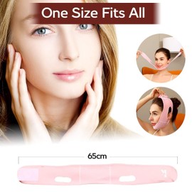 Mroobest ParaFaciem Reusable V Line Mask Facial Slimming Strap Double Chin Reducer Chin Up Mask Face Lifting Belt V Shaped Slimming Face Mask