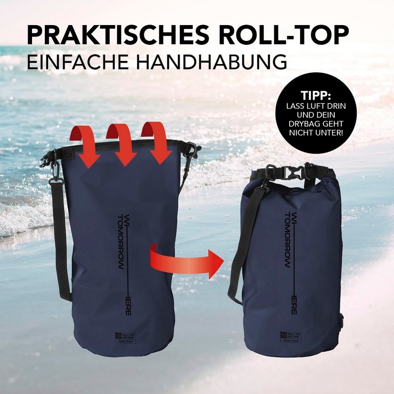 #DoYourOutdoor Where Tomorrow Dry Bag 2L Grey - Waterproof Backpack