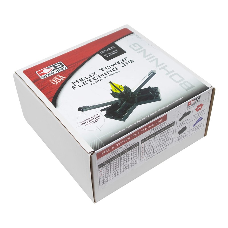 Bohning 12962 Helix Tower Fletching Jig , Black, 2.25" Vanes