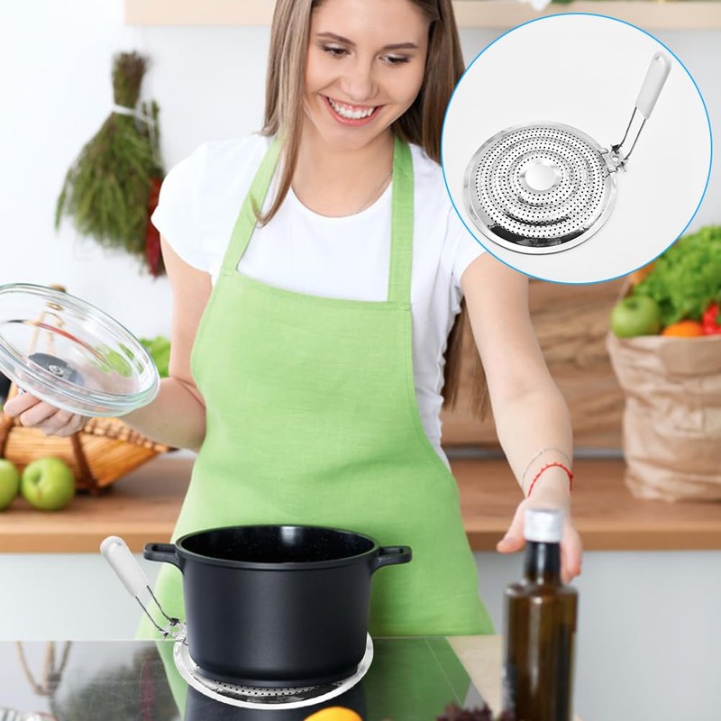Heat Diffuser Plate,Double Layers Stainless Steel Gas and Electric Stove