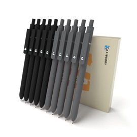 Kairsory Gel Pens,0.5mm Fine Point Pens Smooth Writing Japanese Pen, High-End Series Black Ink Pens for Journaling Note Taking,Office School Supplies for Men Women Student(10 Pcs Black Gray-Black Ink)