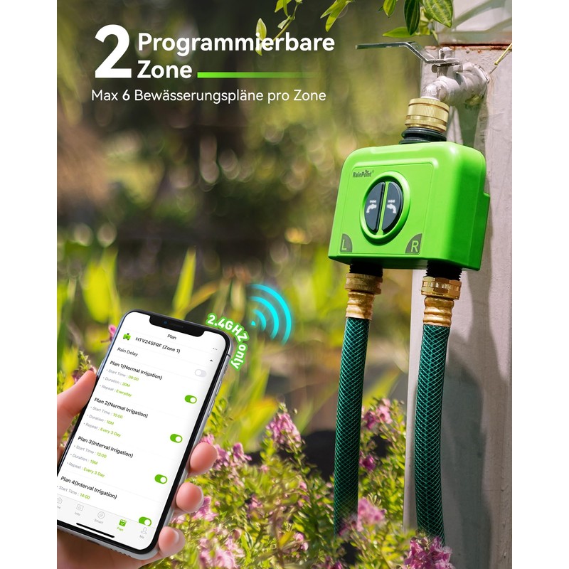 RAINPOINT Irrigation Computer WLAN 2 Outputs with Antenna Gateway and