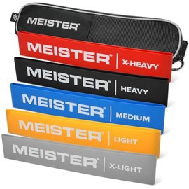 Meister Bandas de Resistencia para Movilidad, Ejercicio, Estiramientos y Fisioterapia con Funda de Transporte