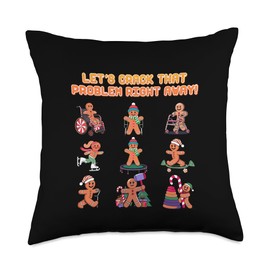 Lets Crack That Problem Right Away Funny Chiropractor Humor Throw Pillow