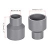 sourcing map PVC DWV Reducing Coupling Schedule 40 Gray 25mm