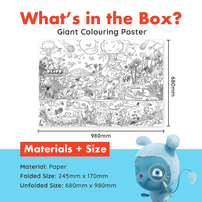 Messy goes to OKIDO - Dinosaur Colouring Sheets for Kids