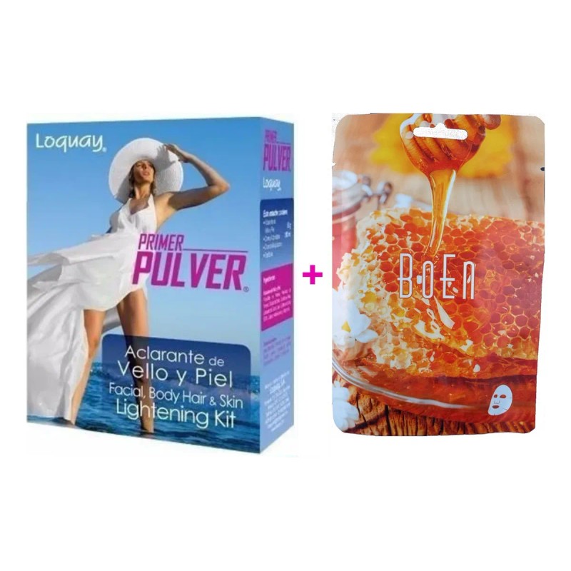Aclarante Decolora Vello Piel Blanquea Loquay + Mascarilla Neutro