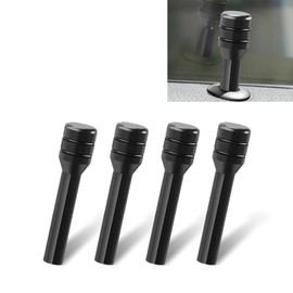 Nowkont 4 PCS Aluminum Alloy Inner Door Lock Pull Pins, Car Door Lock Knobs, 1.9 Inches x 0.4 Inches Universal Automobile Interior Decorations, for Most Cars, Trucks and Vans (Black)