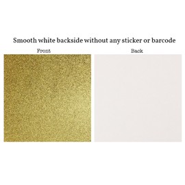 Crafasso 12" x 12" 300gms Heavy & Premium Glitter cardstock, 15 Sheets, Gold