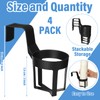 Singhoow 4 Pcs Marine Boat Rail Cup Holder No-Drill Cruise