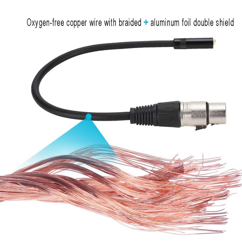 ASHATA 3.5MM Hembra a XLR Hembra Aleación de Zinc 3.5MM