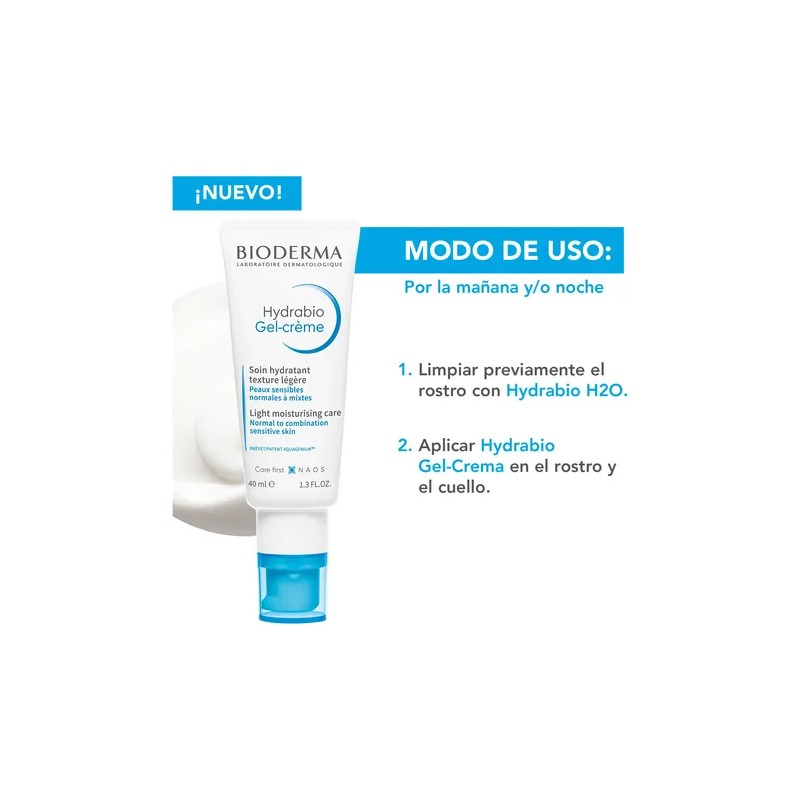Bioderma Hydrabio Gel Crema Hidratante, 40 Ml