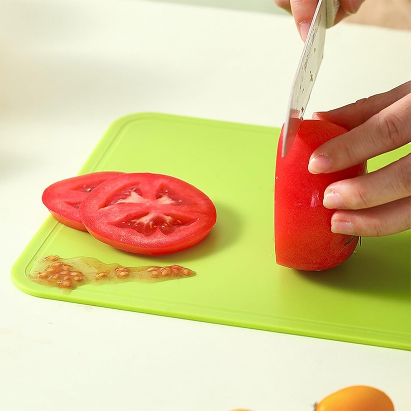 Tiardey 4PCS Colour Coded Chopping Boards Set Durable, Scratch-Resistant, Anti-Slip,