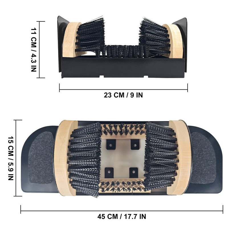 Earl Diamond Boot Scrubber - Outdoor Shoe Scraper Cleaner Brush