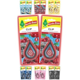 Wunderbaum Clip Car Fragrance Bottle Air Freshener Air Freshener Fragrance Tree Clips Fragrances: 2 Pieces + Pen Light Tribe (Cherry)