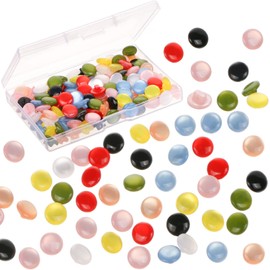 BENBO 160 Pieces Mushroom Shape Sewing Buttons Colorful Resin Pearl Buttons with Shank Single Hole Translucent Shirt Buttons Fasteners with Box for Crafting Sewing Scarpbooking, 8 Colors