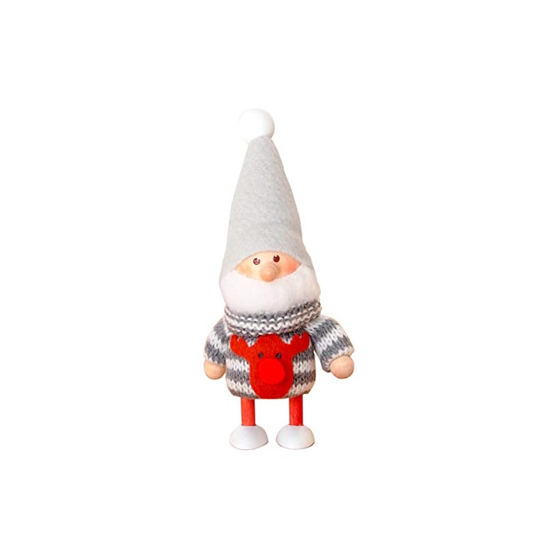 NORDIKA nisse Nordic Christmas Wooden Doll (Knit Sweater Santa (Reindeer)