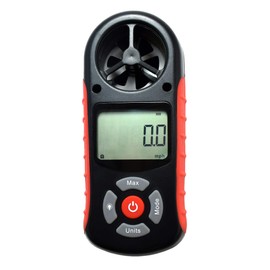 ennoLogic Anemometer eA990R - 8 Parameters: Wind Speed, Wind Chill, Air Temperature, Humidity, Heat Index, Dew Point, Barometric Pressure, Altitude – Digital Weather Meter with Backlight