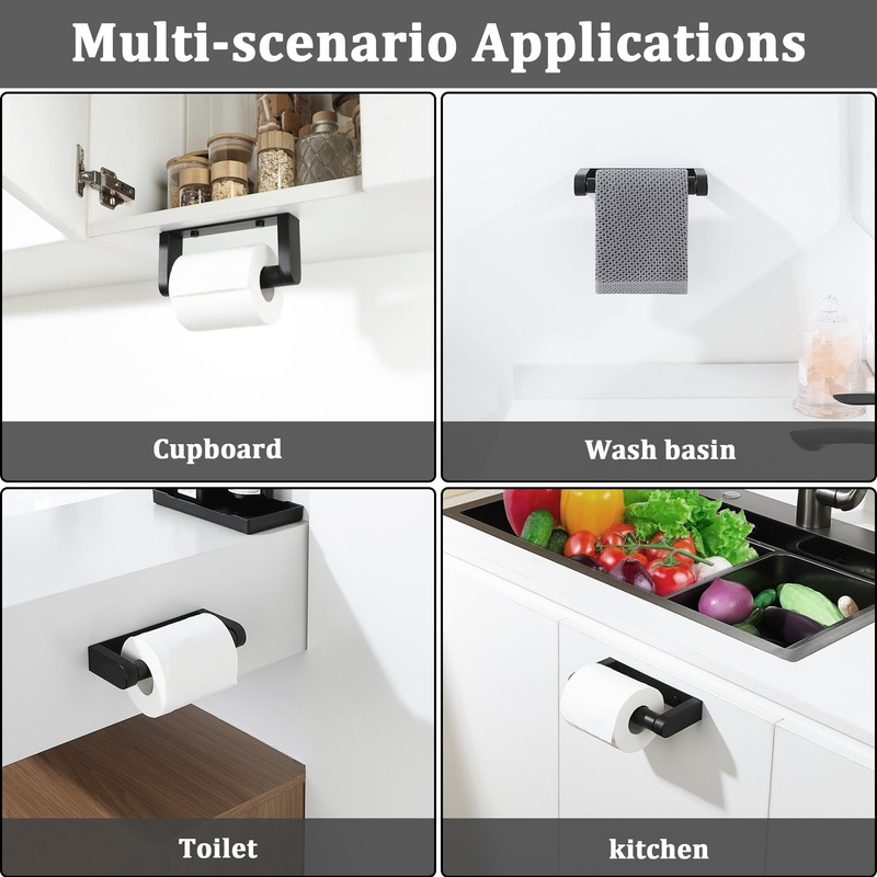 Mooche 17.3cm 304 Edelstahl Toilettenpapierhalter, Klopapierhalter mit federbelasteter Rolle für