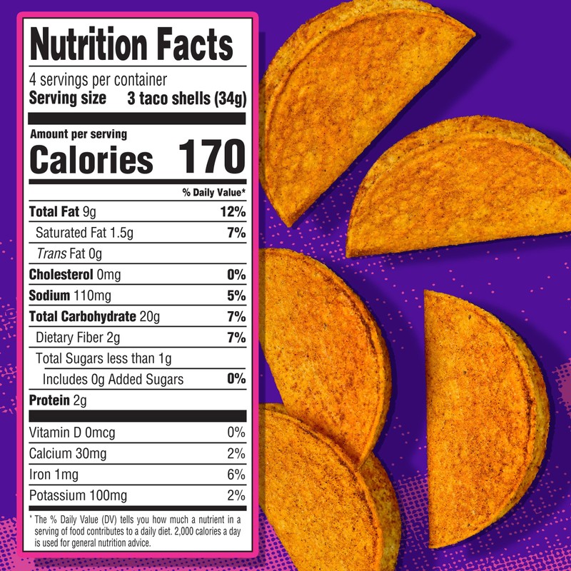 Taco Bell Hot Seasoned Flavor Crunchy Taco Shells, 12 ct,