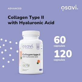 Osavi Collagen Type II with Hyaluronic Acid – 30 Caps| UC–II® Undenatured Collagen for Joint & Cartilage Health | Supports Collagen Formation & Bone Function | with Rose Hip Extract & Vitamin C