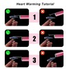 4pcs Heart Magnet for Cat Eye Nails, 2 Size Professional