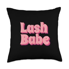 Lash Babe Lash Artist Lash Tech Eyelash Lash Throw Pillow